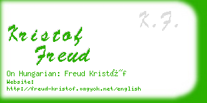 kristof freud business card